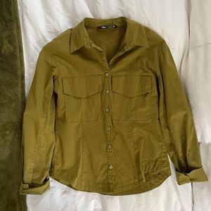 Green Zara button down jacket